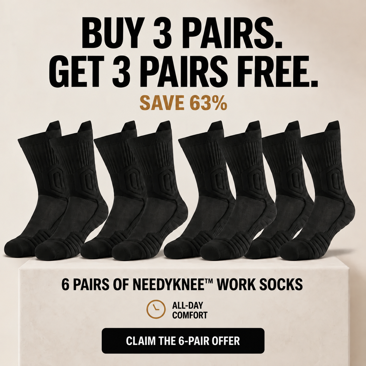 NeedyKnee™ Work Socks